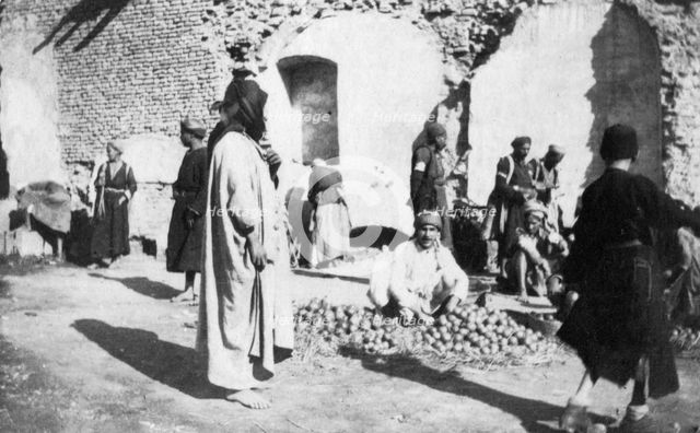 Fruit market, Baghdad, Iraq, 1917-1919. Artist: Unknown