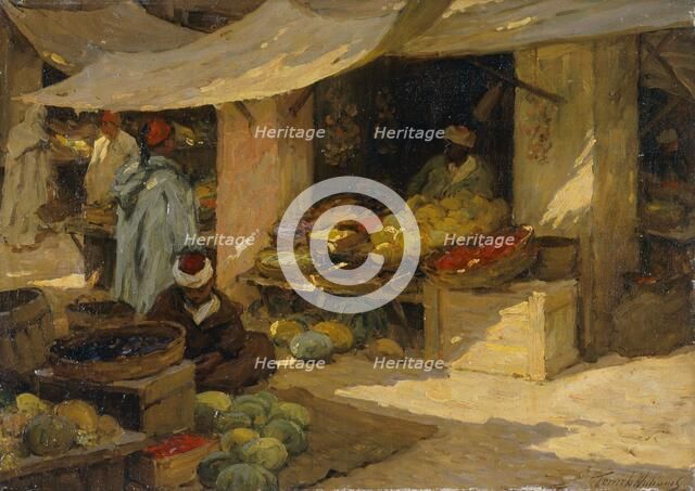 'Fruit market, Tangier', 1880-1936. Artist: Terrick Williams
