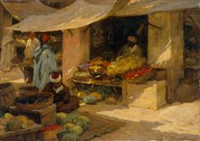 Fruit market, Tangier 1880-1936. Creator: Terrick Williams