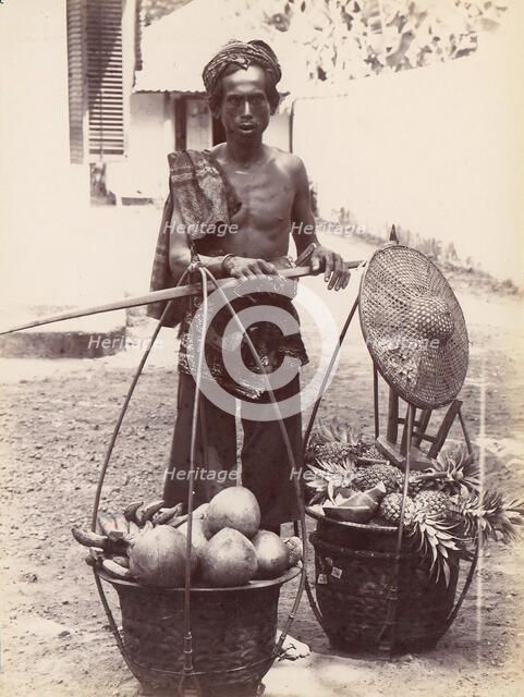 Fruit Seller, Batavia, 1860s-70s. Creator: Unknown.