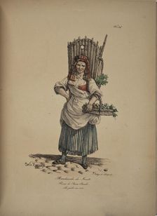 Fruit seller. From the Series "Cris de Paris" (The Cries of Paris), 1815. Creator: Vernet, Carle (1758-1836)