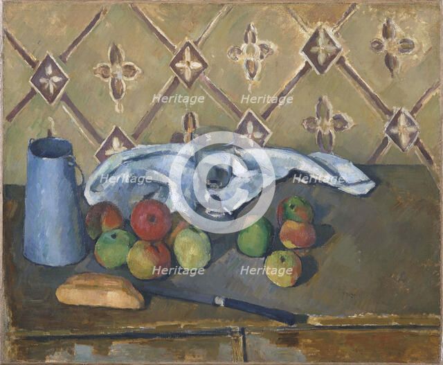 Fruit, Serviette and Milk Jug. Artist: Cézanne, Paul (1839-1906)