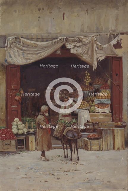 Fruit shop. Artist: Sommer, Richard Karl (1866-1939)