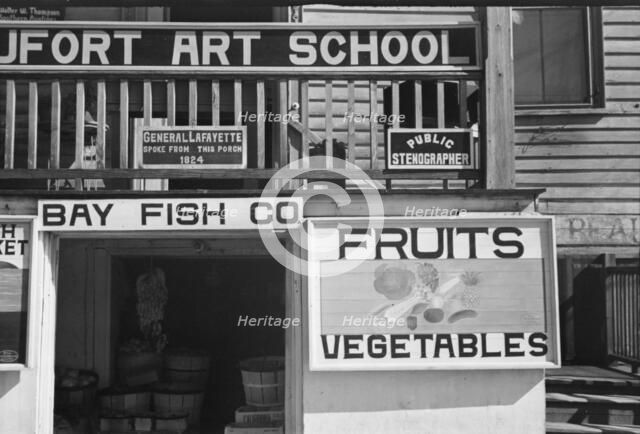 Fruit sign, Beaufort, South Carolina, 1936. Creator: Walker Evans.