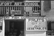 Fruit sign, Beaufort, South Carolina, 1936. Creator: Walker Evans
