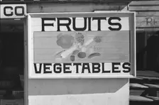 Fruit sign, Beaufort, South Carolina, 1936. Creator: Walker Evans