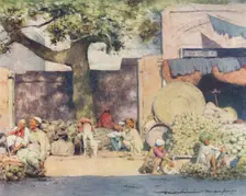 Fruit Stalls at Delhi 1905. Artist: Mortimer Luddington Menpes