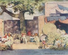 Fruit Stalls at Delhi 1905. Artist: Mortimer Luddington Menpes
