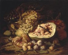 Fruit Still-Life, 1670. Creator: Abraham Brueghel