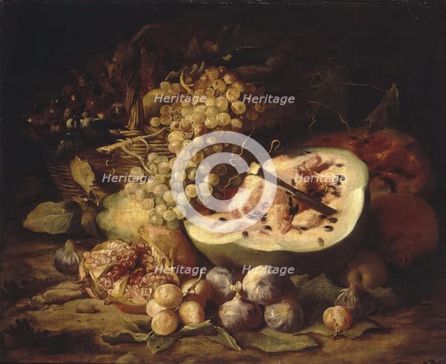 Fruit Still-Life, 1670. Creator: Abraham Brueghel.