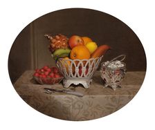 Fruit Piece, 1860. Creator: Hannah Brown Skeele