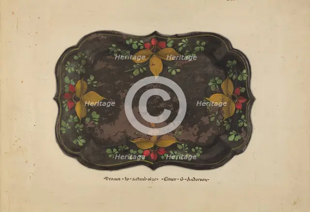 Fruit Tray, c. 1937. Creator: Elmer G Anderson.