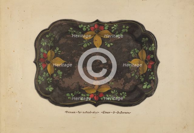 Fruit Tray, c. 1937. Creator: Elmer G Anderson.
