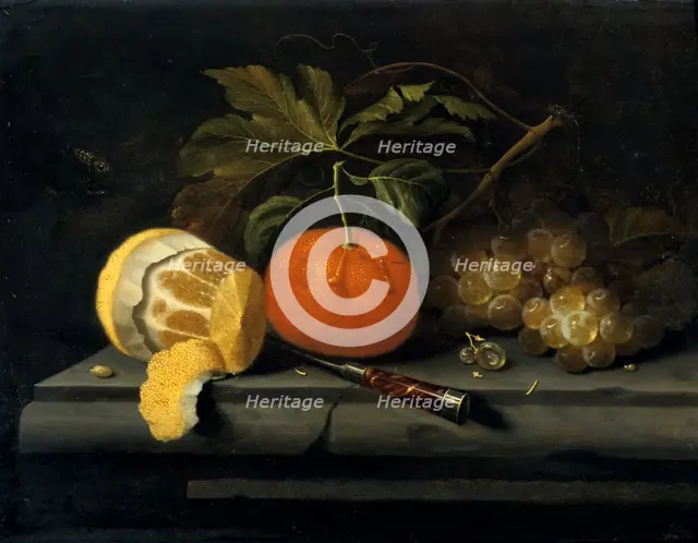 'Fruits on a Table Setting of Stone', c1653-1659. Artist: Johannes Borman