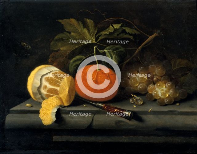 'Fruits on a Table Setting of Stone', c1653-1659. Artist: Johannes Borman