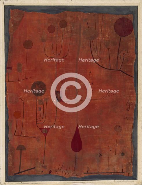 Fruits on Red, 1930. Creator: Klee, Paul (1879-1940).