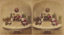 Fruits and wines, about 1865. Creator: Unknown