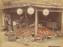 Fruits and Etc. Shop, 1870s-1890s. Creator: Kusakabe Kimbei