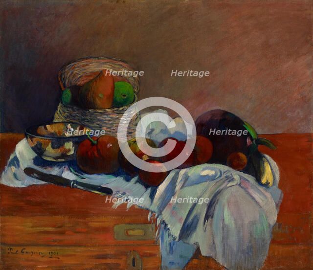 Fruits and Knife (Fruits et couteau), 1901. Creator: Gauguin, Paul Eugéne Henri (1848-1903).