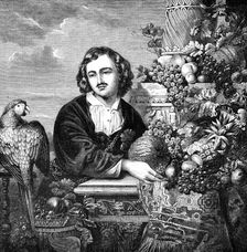 "Fruits" - painted by George Lance - from the Exhibition of the Royal Academy, 1854. Creator: Unknown