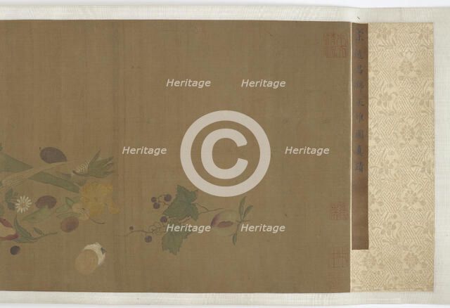 Fruits, vegetables, flowers, and insects, Ming dynasty, 1368-1644. Creator: Unknown.