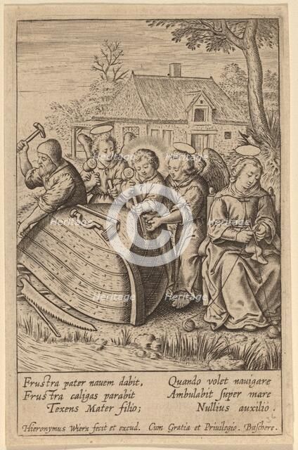 Frustra pater nauem dabit. Creator: Hieronymous Wierix.