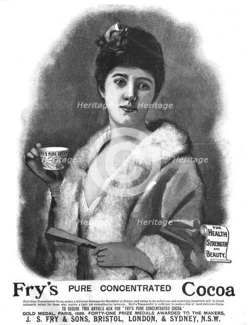 ''Fry's Pure Concentrated Cocoa', 1890. Creator: Unknown.