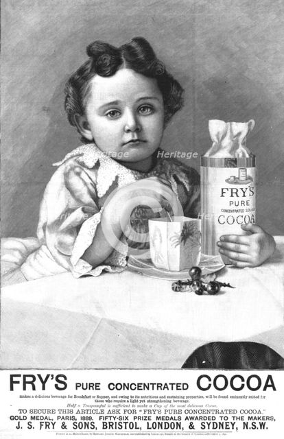 ''Fry's Pure Concentrated Cocoa', 1891. Creator: Unknown.