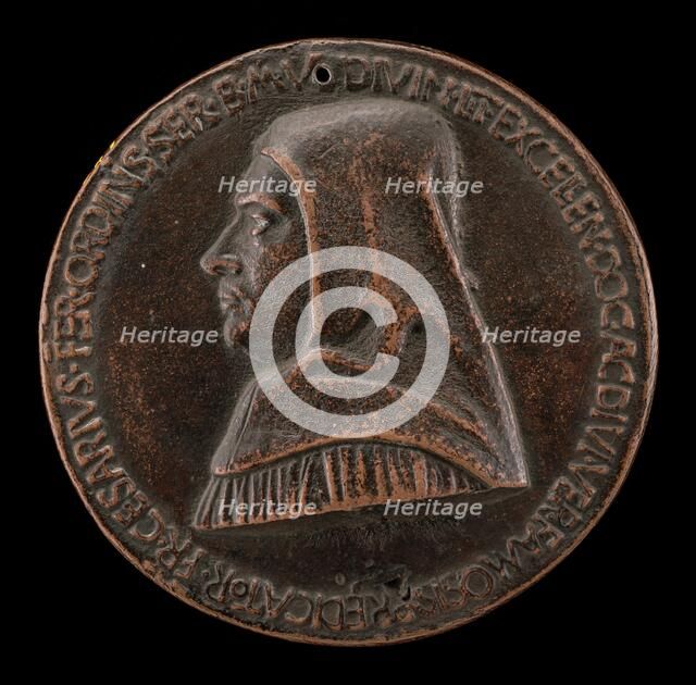 Fra Cesario of Ferrara, died 1490, Servite Monk, c. 1467. Creator: Sperandio Savelli.