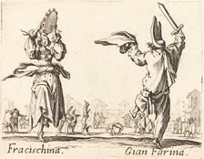 Fracischina and Gian Farina, c. 1622. Creator: Jacques Callot