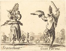 Fracischina and Gian Farina, c. 1622. Creator: Jacques Callot