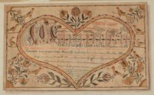 Fractur: Christening Certificate, c. 1936. Creator: Ella Josephine Sterling