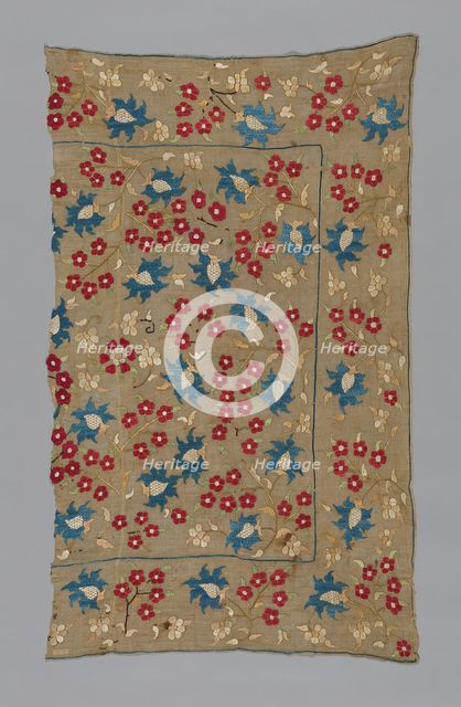 Fragment (Cover or Turban Cover), Turkey, 17th century. Creator: Unknown.