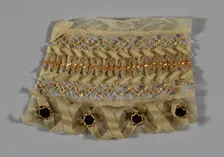 Fragment (Bonnet Trim), Europe, 1850. Creator: Unknown