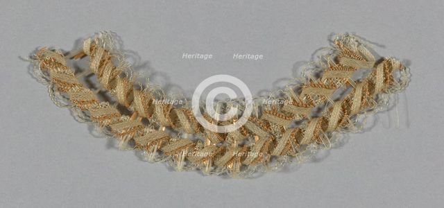 Fragment (Bonnet Trim), Europe, c. 1850. Creator: Unknown.