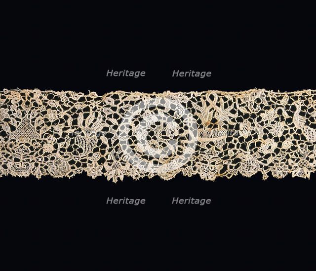 Fragment (Border), France, c. 1700. Creator: Unknown.