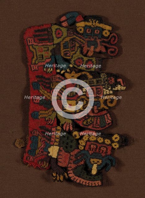 Fragment (Border), Peru, 100 B.C./A.D. 200. Creator: Unknown.