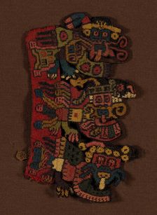 Fragment (Border), Peru, 100 B.C./A.D. 200. Creator: Unknown