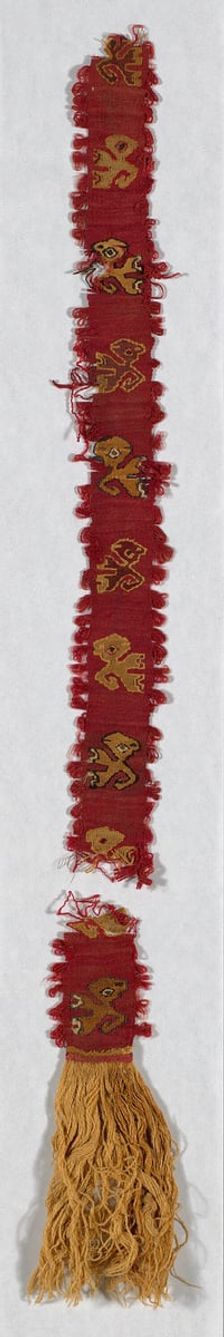 Fragment (Band), Peru, A.D. 1000/1476. Creator: Unknown