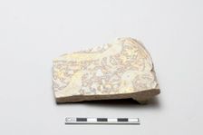 Fragment decorated with a vegetal motif and birds, Saljuq period, early 13th century. Creator: Unknown