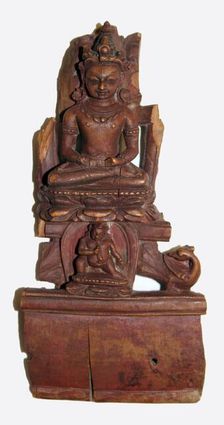 Fragment Depicting a Tathagata, 12th century. Creator: Unknown