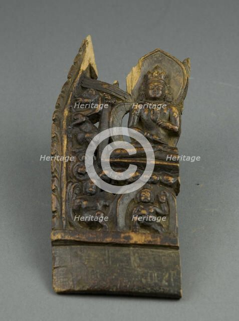 Fragment Depicting a Tathaghata, 12th century. Creator: Unknown.