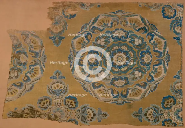 Fragment (Dress Fabric), China, Tang dynasty (A.D. 618-906), late 8th/early 9th century. Creator: Unknown.