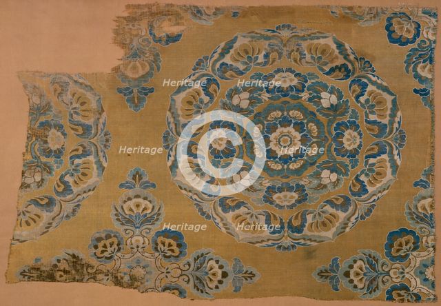 Fragment (Dress Fabric), China, Tang dynasty (A.D. 618-906), late 8th/early 9th century. Creator: Unknown.