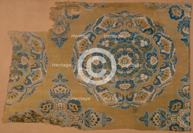 Fragment (Dress Fabric), China, Tang dynasty (A.D. 618-906), late 8th/early 9th century. Creator: Unknown.