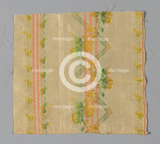 Fragment (Dress Fabric), France, 1775/1800. Creator: Unknown.