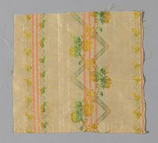 Fragment (Dress Fabric), France, 1775/1800. Creator: Unknown