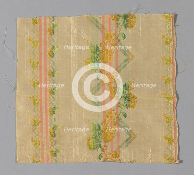 Fragment (Dress Fabric), France, 1775/1800. Creator: Unknown.