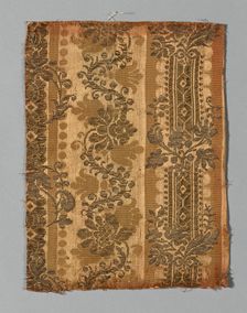 Fragment (Dress Fabric), Italy, 1650/1700. Creator: Unknown