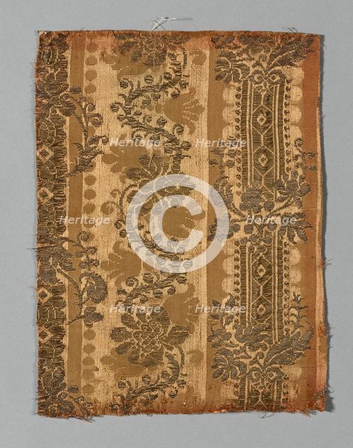 Fragment (Dress Fabric), Italy, 1650/1700. Creator: Unknown.